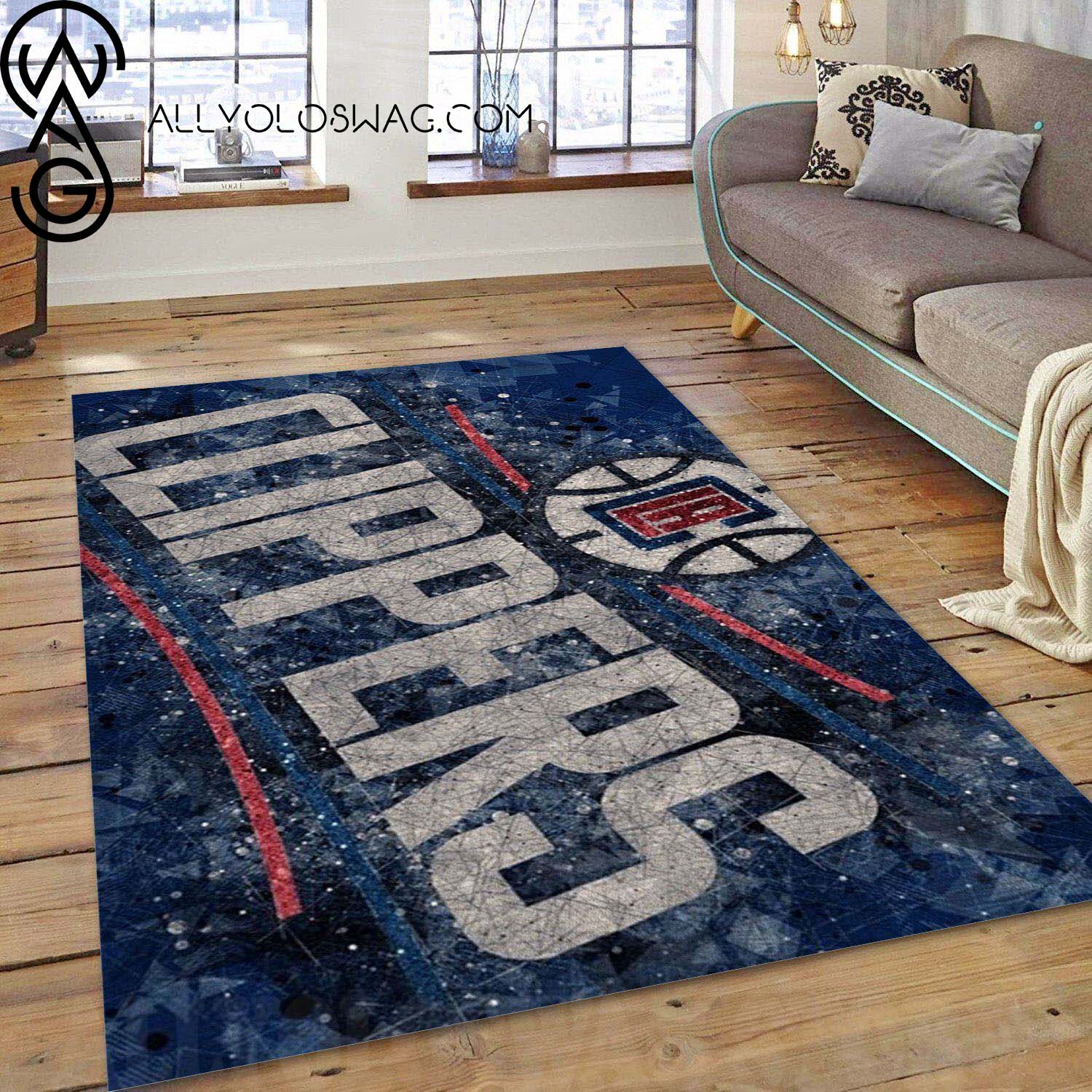Los Angeles Clippers Basketball Team Living Room Home Decor Area Rug