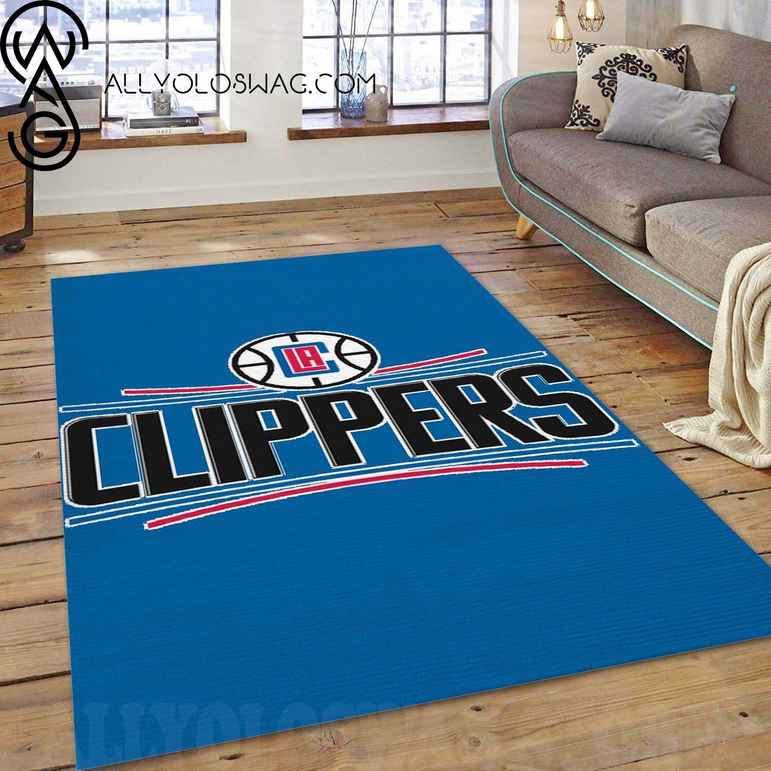 Los Angeles Clippers Sports Team All Over Print Home Decor Floor Rug