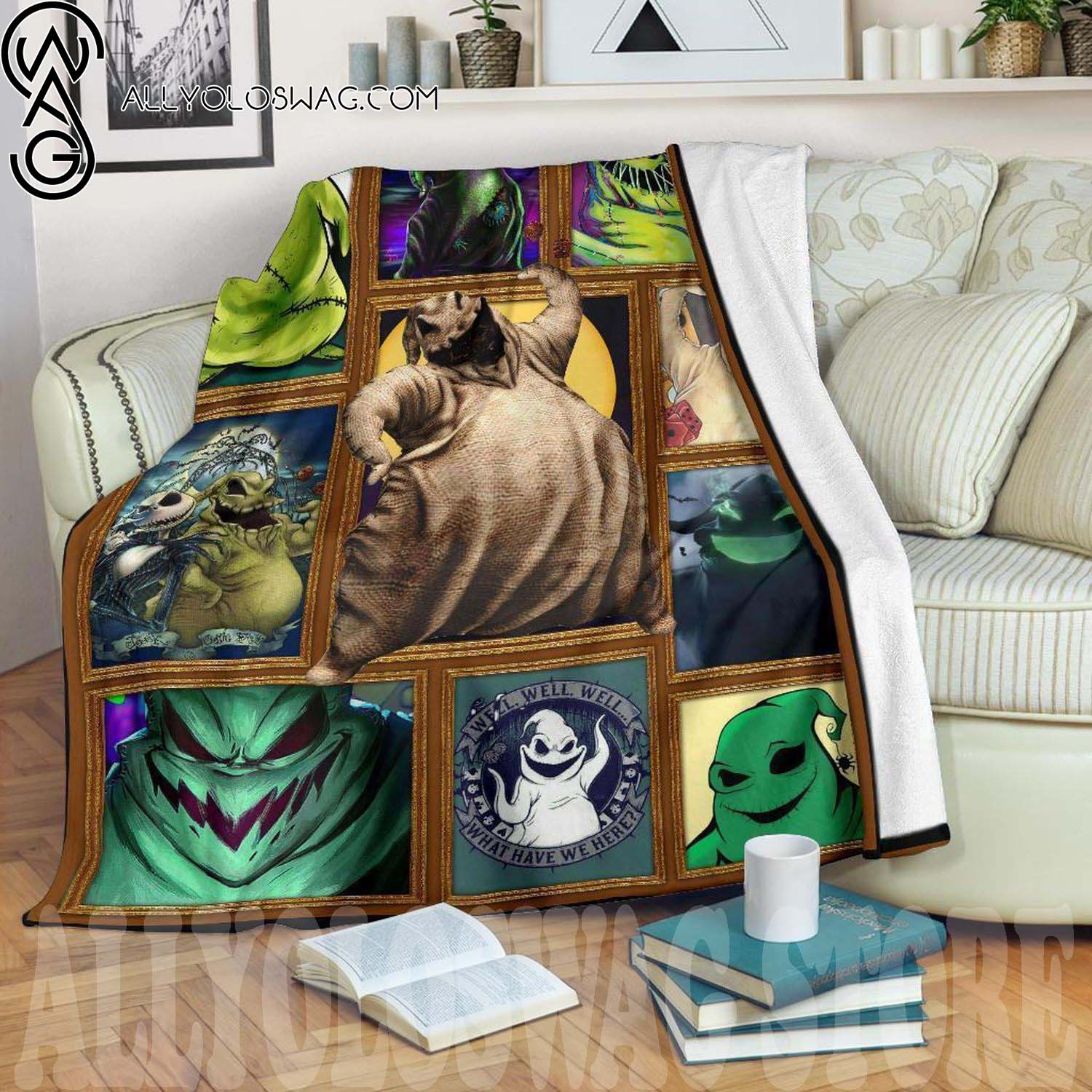 Oogie Boogie Full Print Fleece Throw Blanket