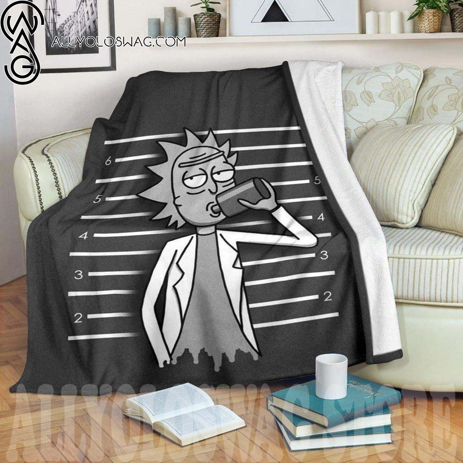Rick And Morty TV Show Full Print Fleece Throw Blanket