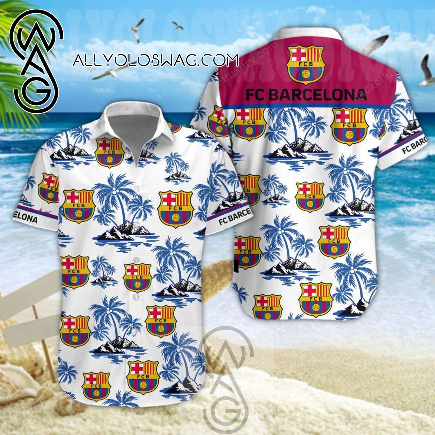 Barcelona Football Club Hawaiian Shirt