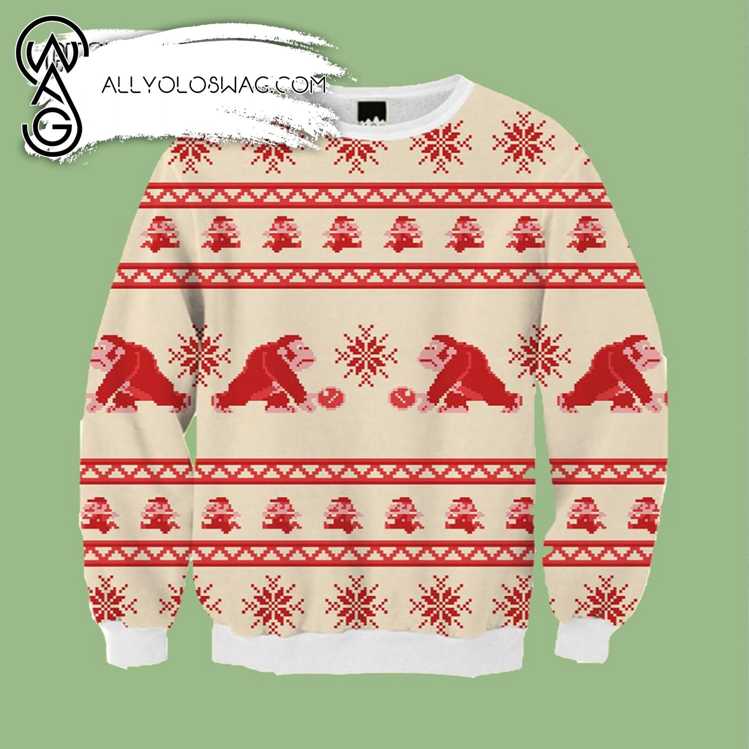 [Top-selling] Funny Donkey Kong Christmas Sweater Hotsell