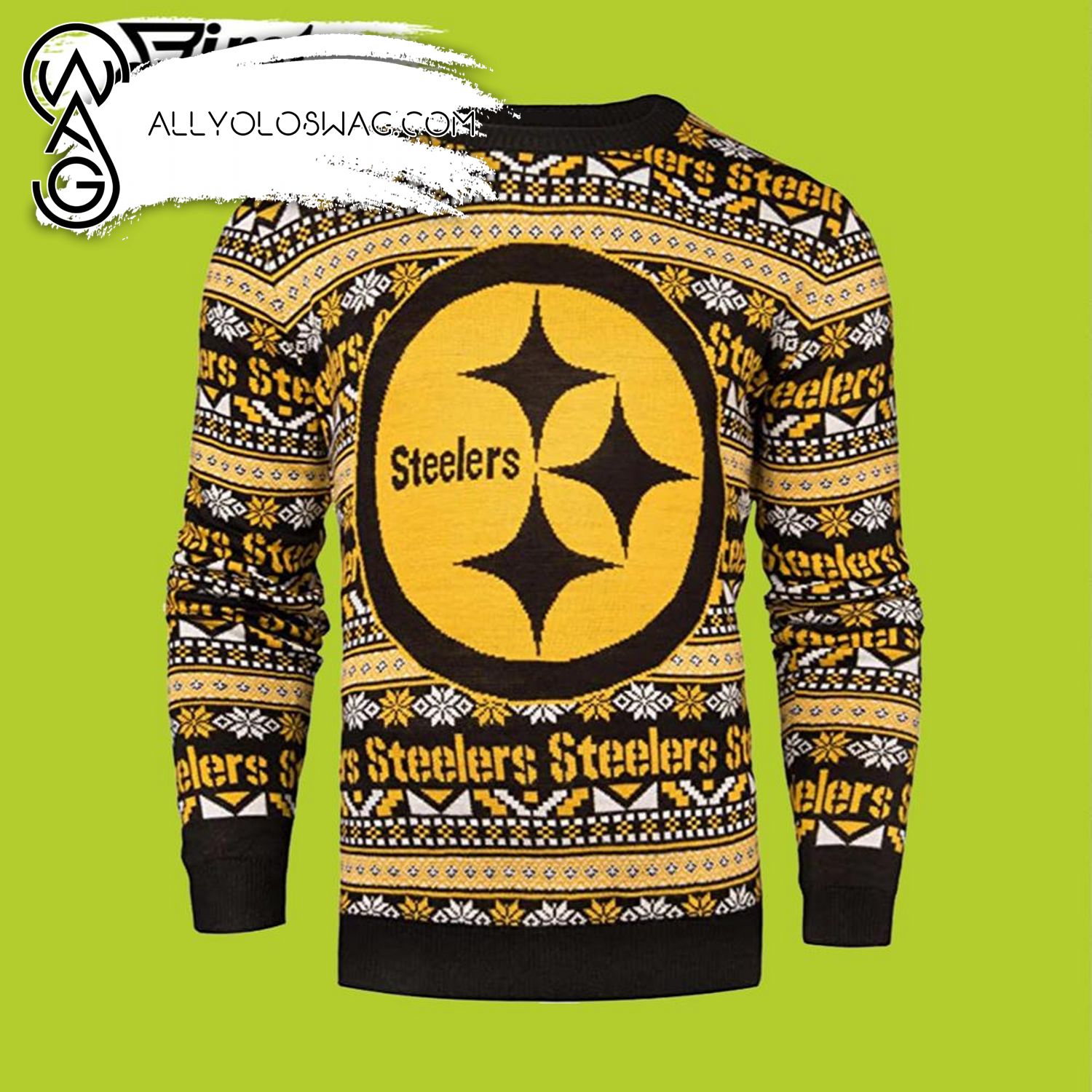 [Top-selling] Pittsburgh Steelers Aztec Crew Neck Pittsburgh Steelers Christmas Sweater Small - EM31