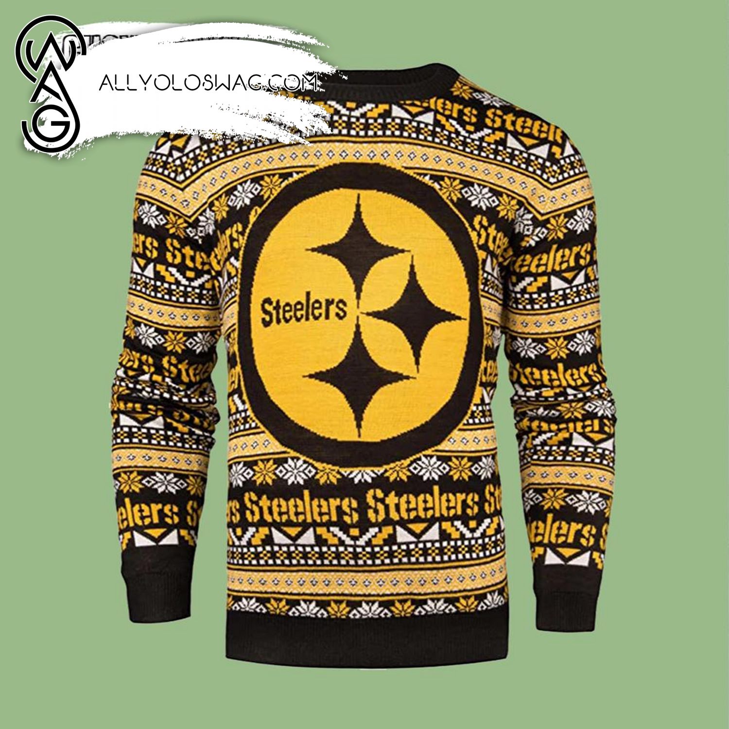 [Top-selling] Pittsburgh Steelers Aztec Crew Neck Pittsburgh Steelers Christmas Sweater Small