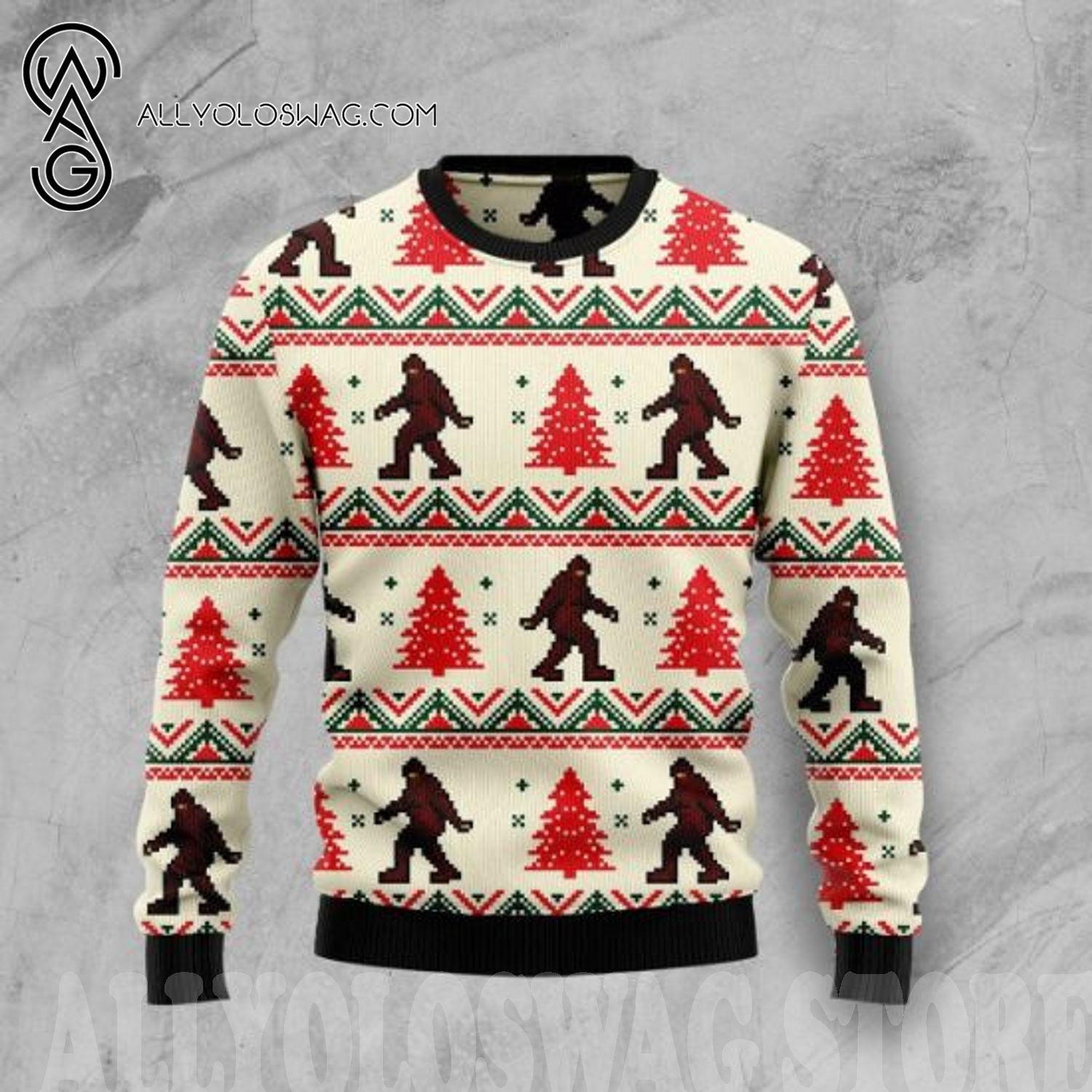 [Top-selling] Amazing Bigfoot Christmas Wool Knitted Sweater