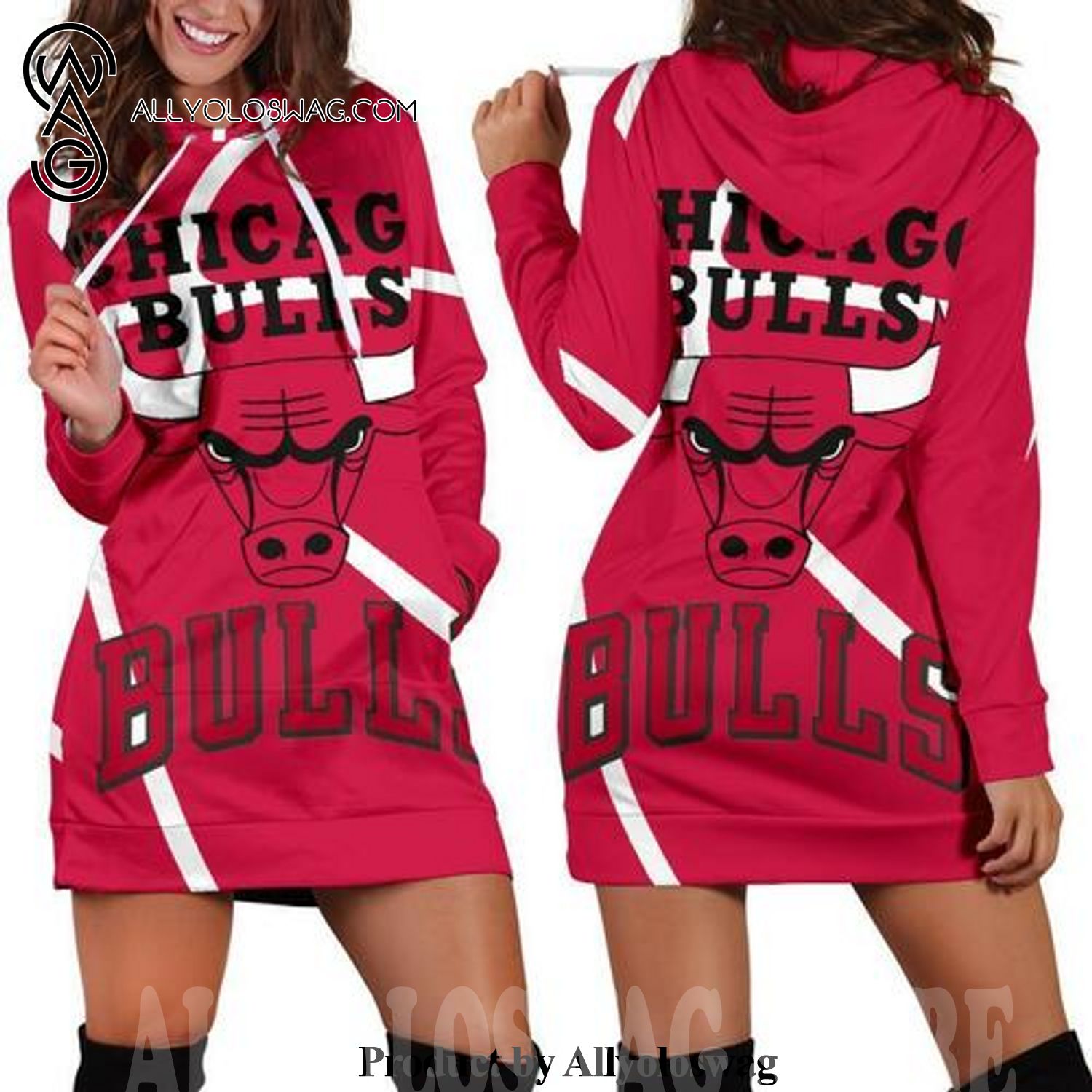 [Top-selling] Chicago Bulls Best Combo Full Printing Hoodie Dress