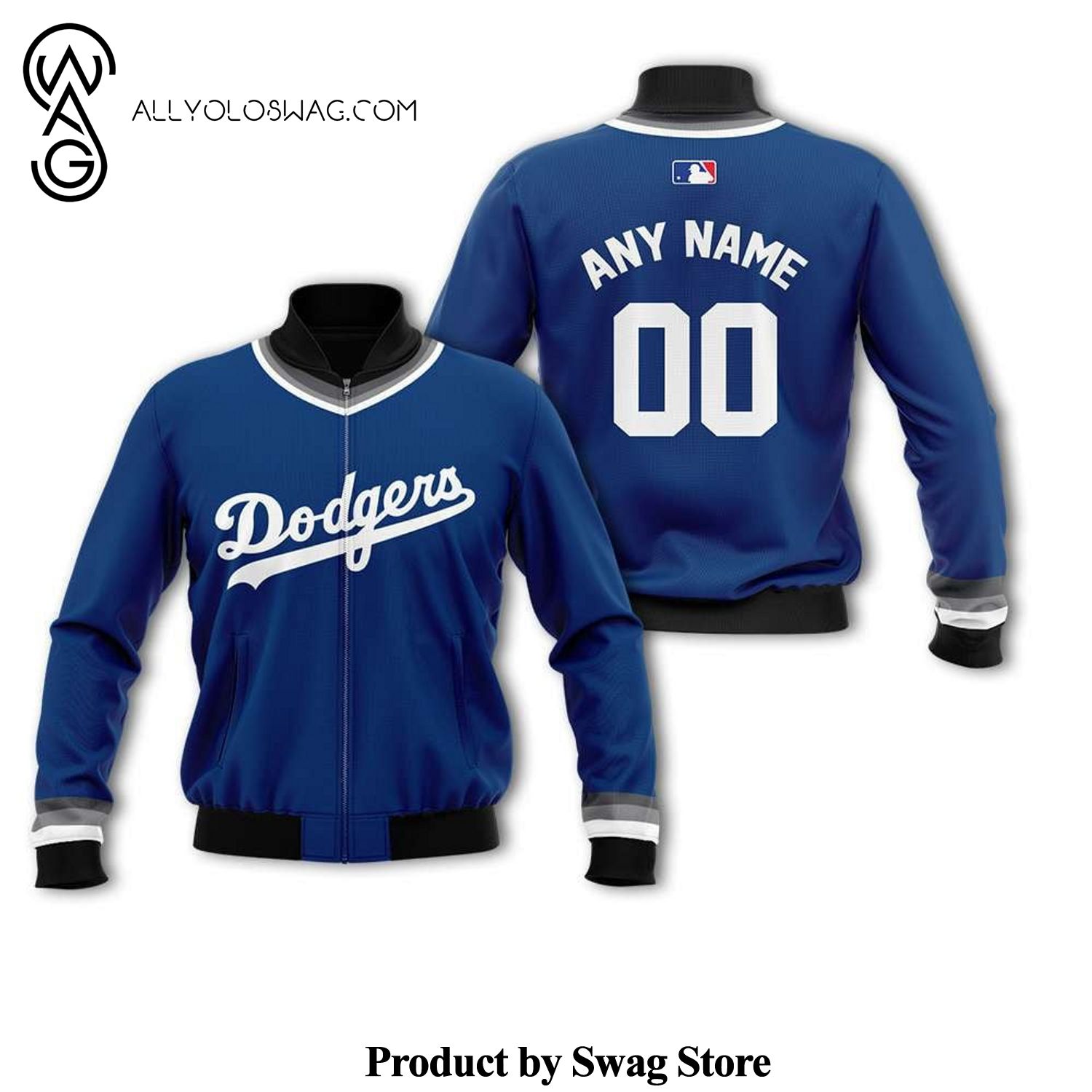 [Top-selling] Custom Los Angeles Dodgers Full Printing Mask Hoodie - Blue Packer Lover