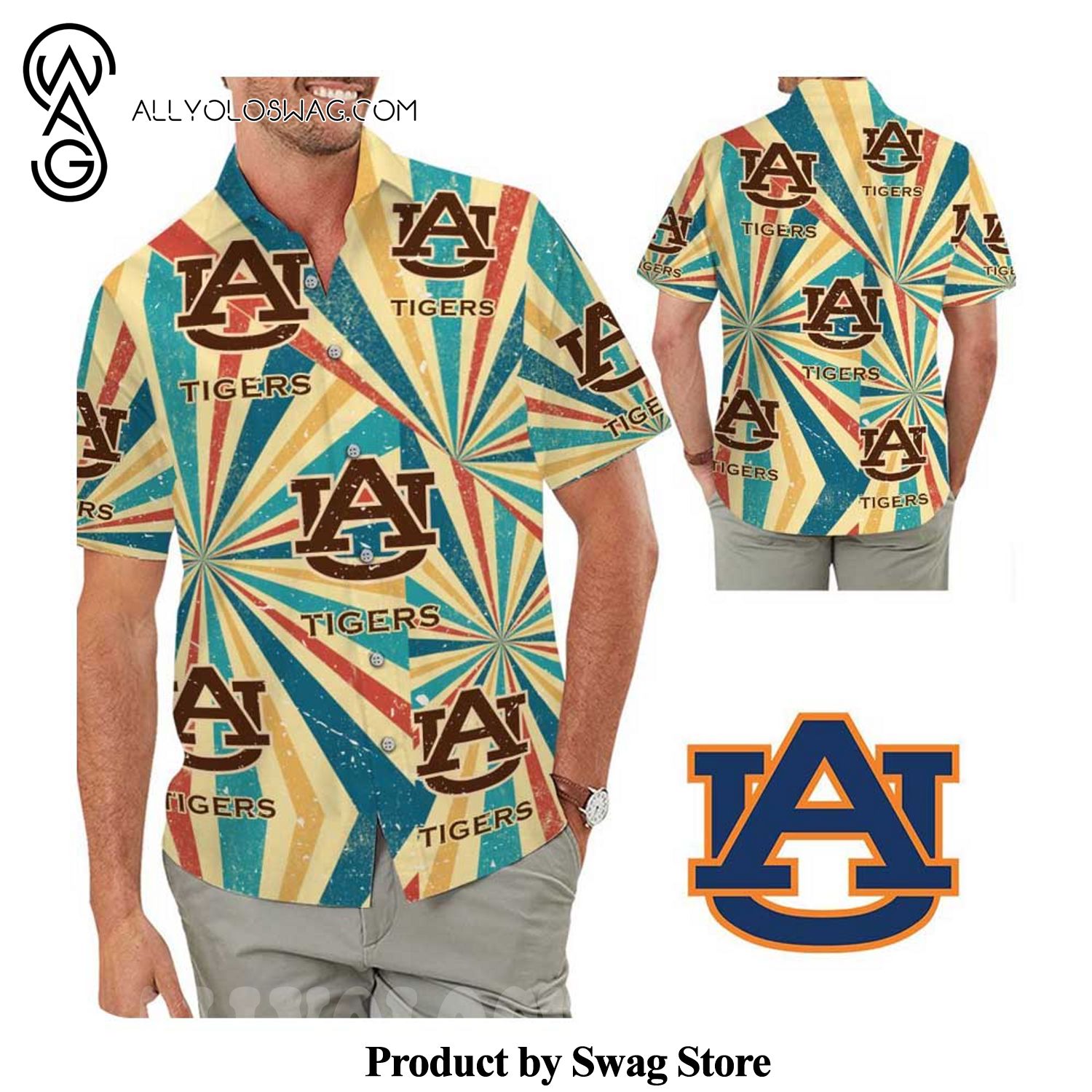 [Top-selling] Auburn Tigers Retro Vintage Style New Type Hawaiian Shirt