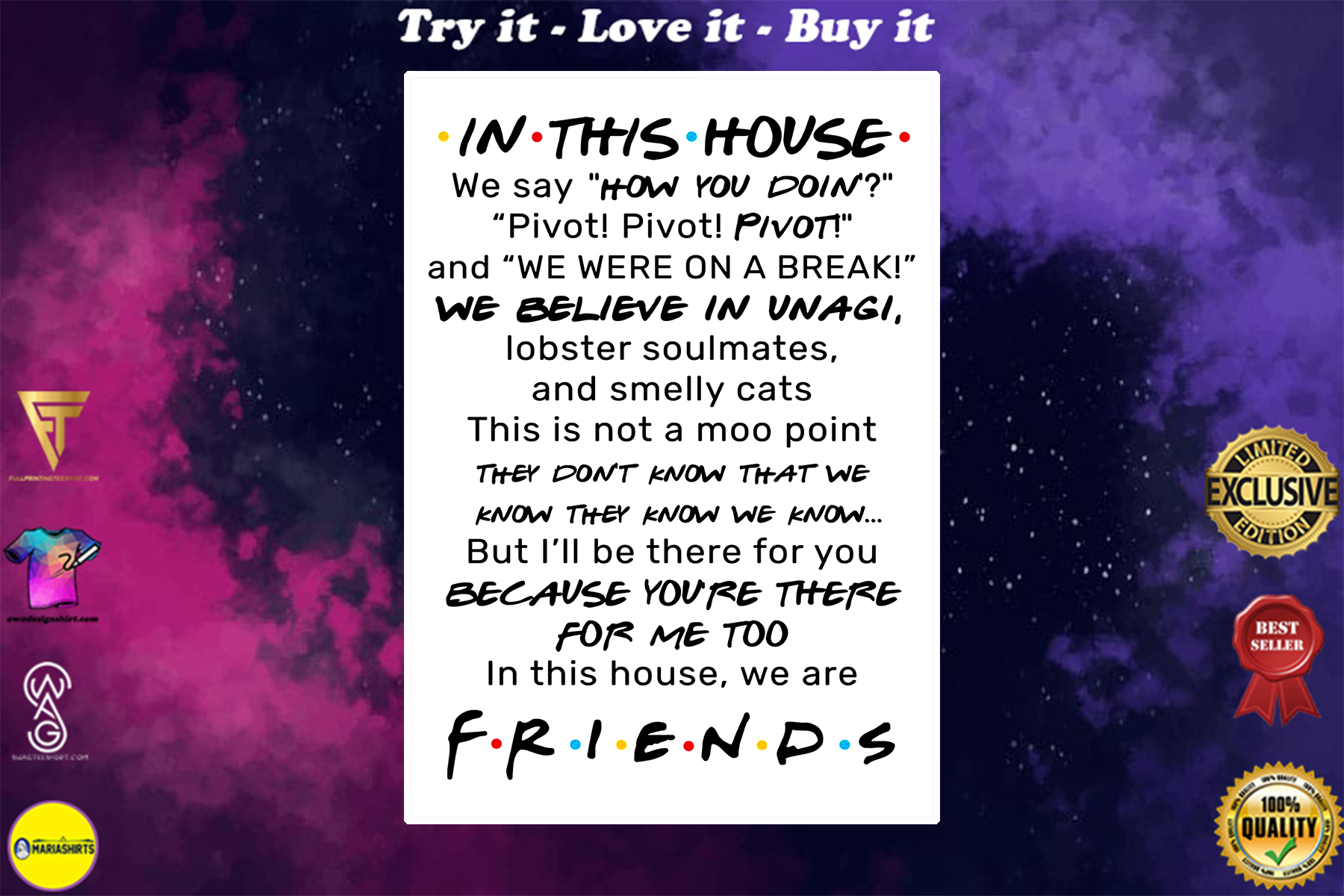 in this house we are friends poster