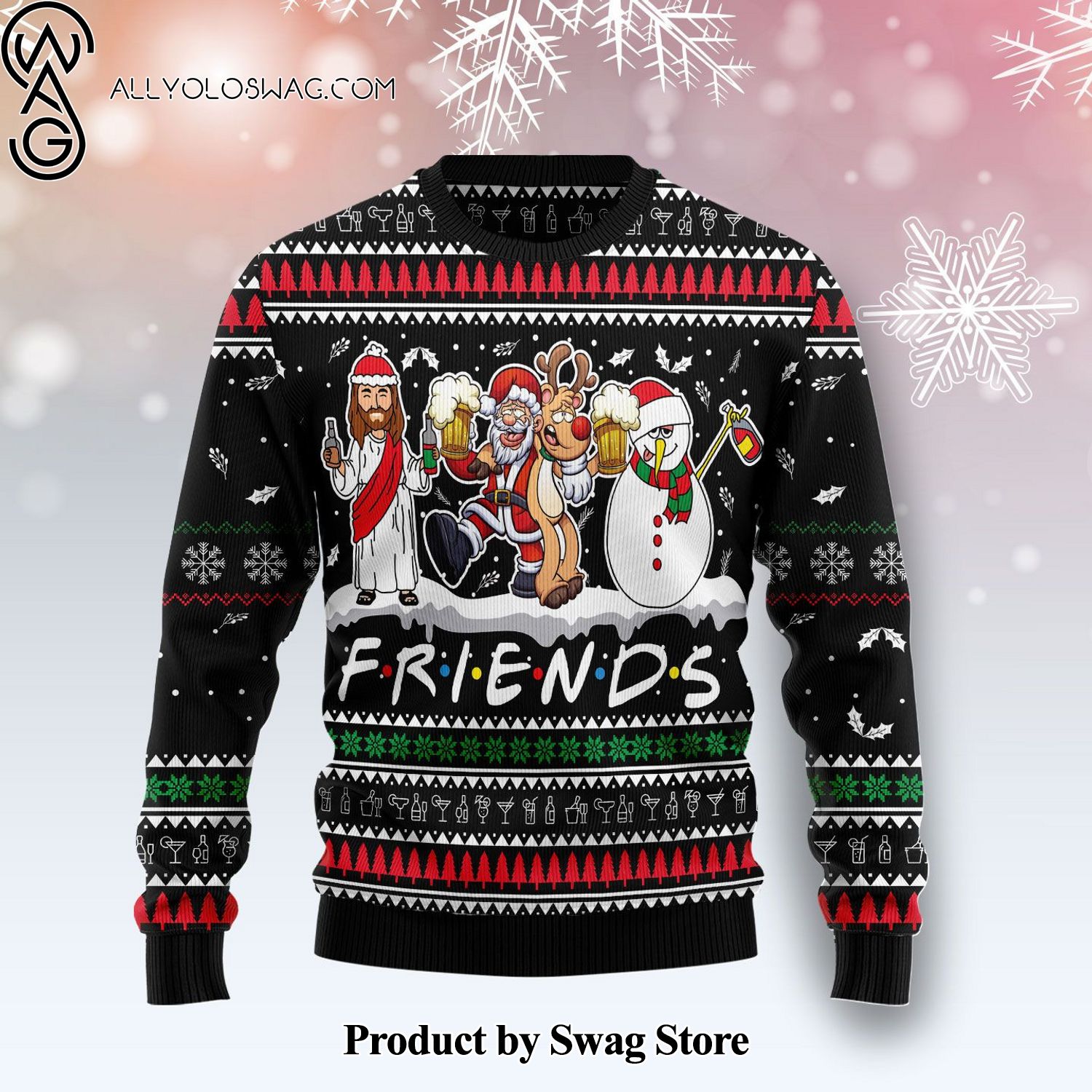 [Top-selling] Santa Claus Jesus Friend Sweater