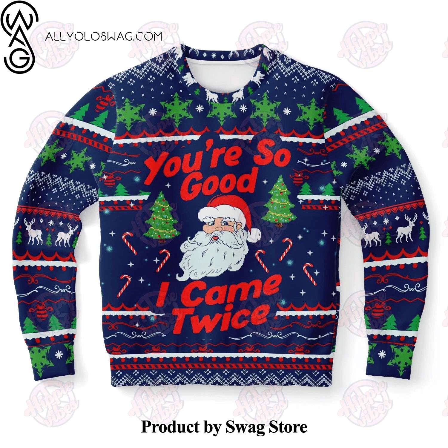 [Top-selling] Santa Clause You're So Good I Came Twice Wool Holiday Sweater