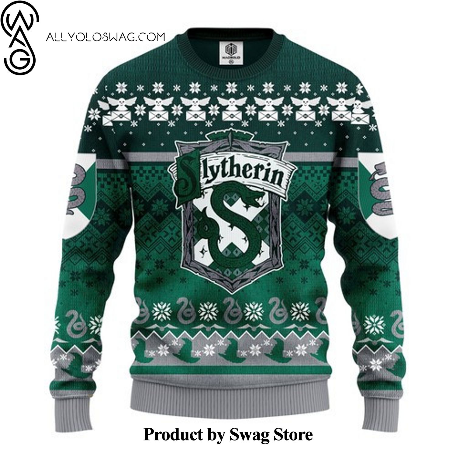 [Top-selling] Slytherin Harry Potter Christmas Woolen Christmas Sweater