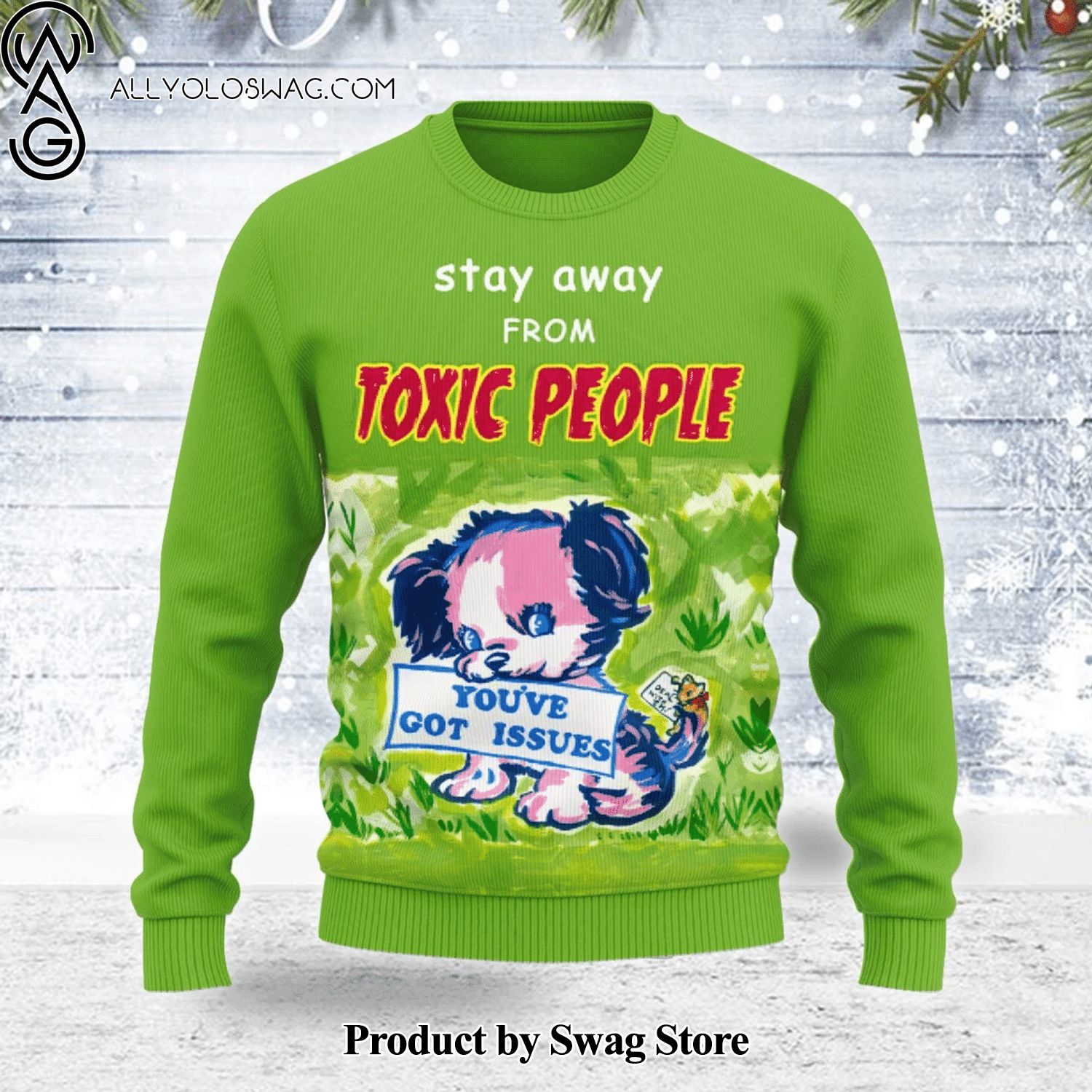 [Top-selling] Stay Away From Toxic People Woolen Christmas Sweater