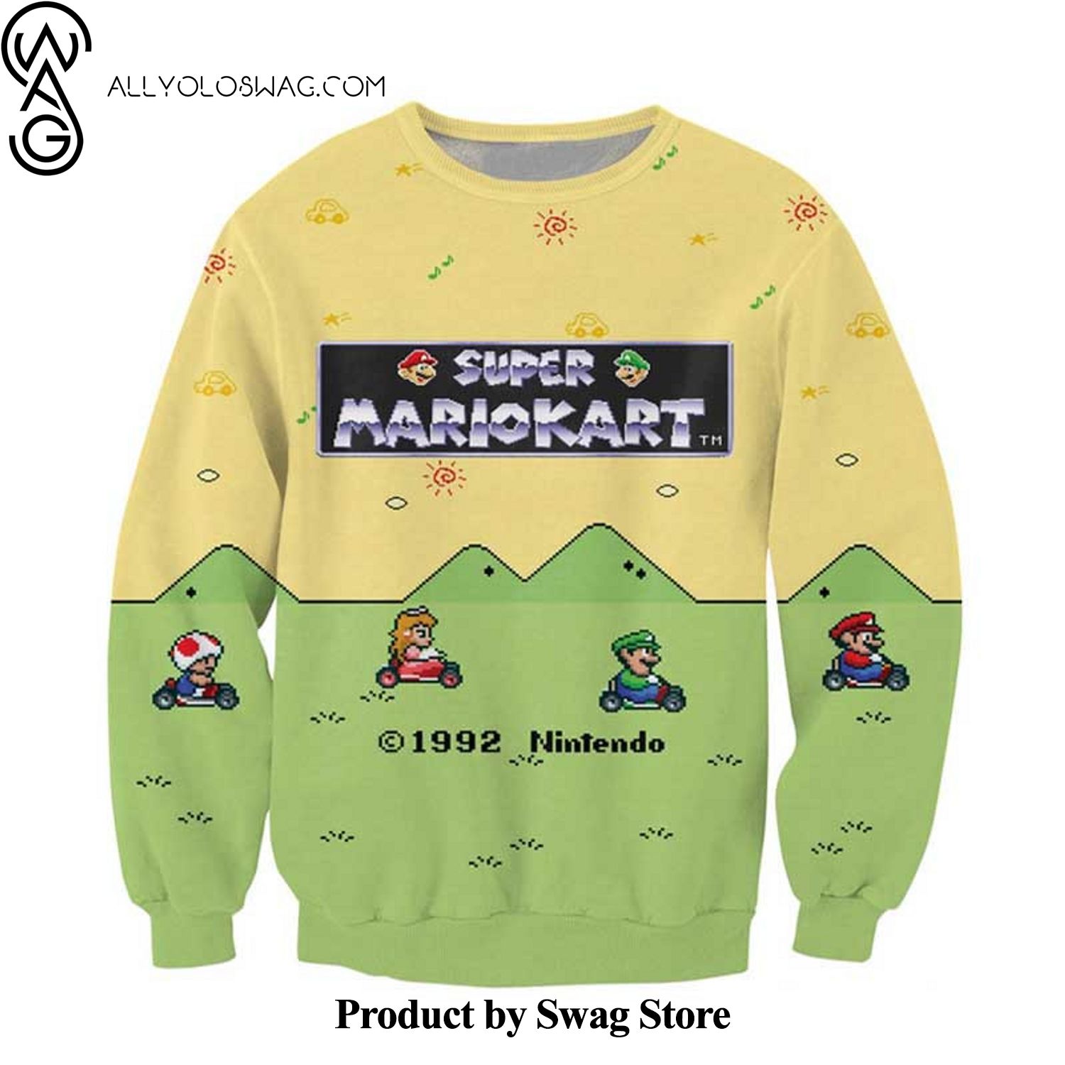 [Top-selling] Super Mario Kart Woolen Christmas Sweater