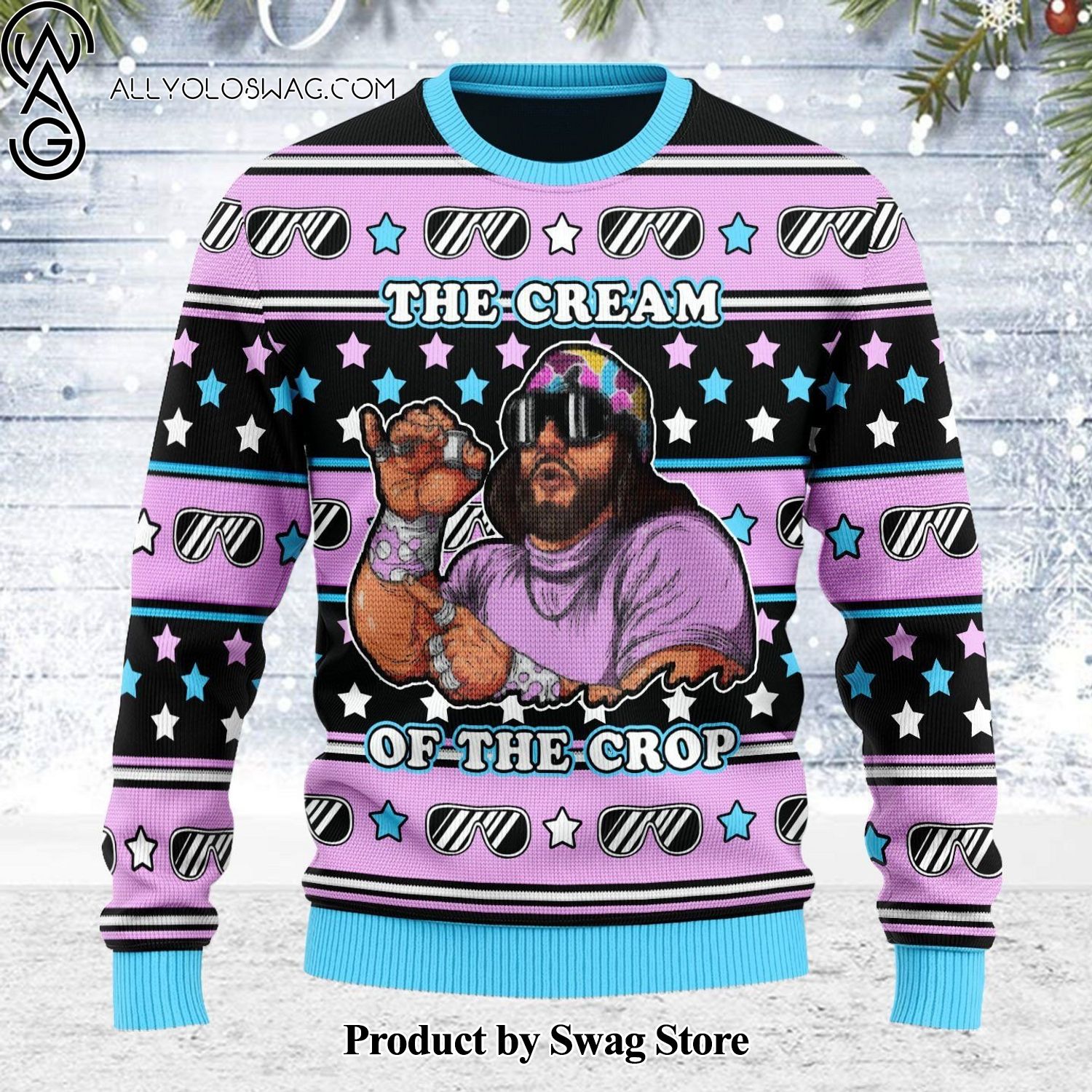 [Top-selling] The Cream Of The Crop Macho Man Woolen Christmas Sweater