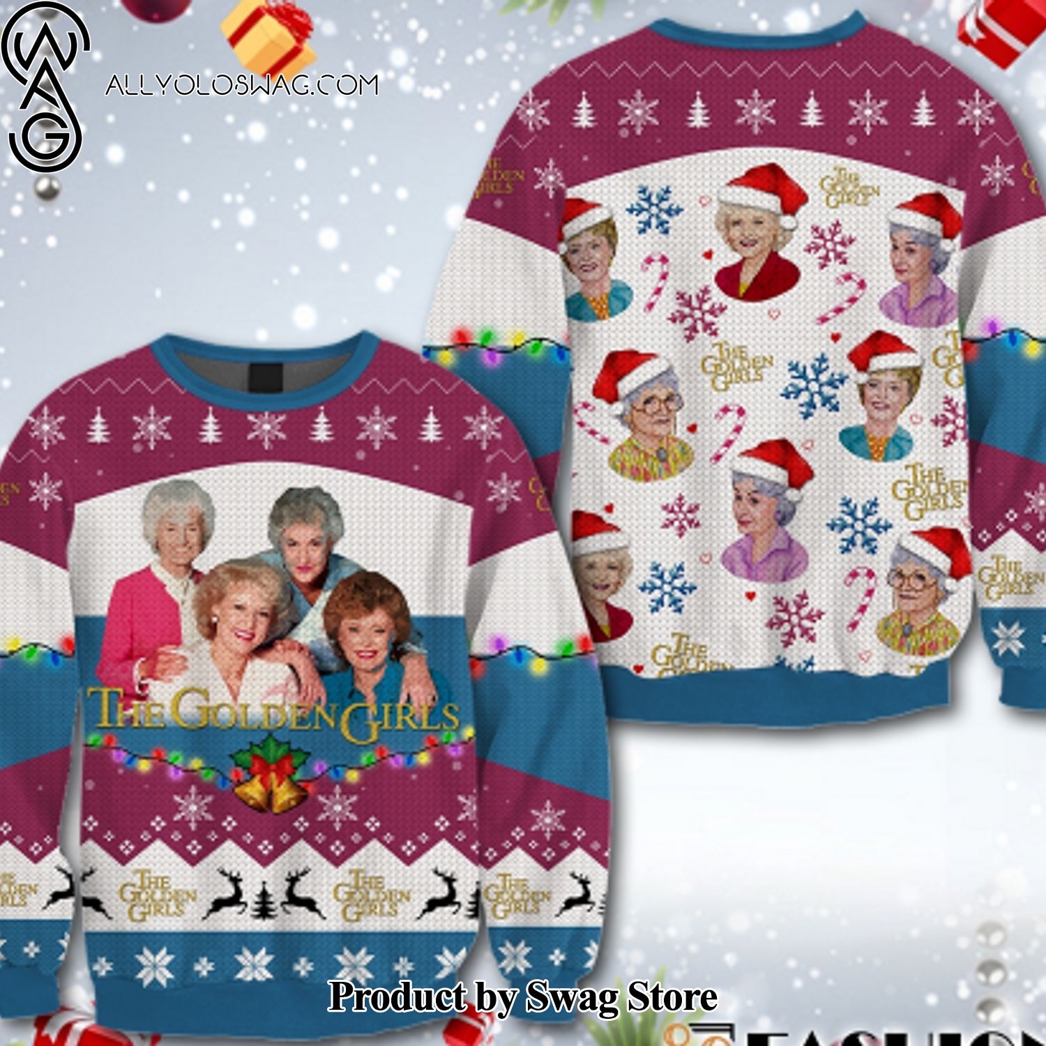 [Top-selling] The Golden Girls Woolen Christmas Sweater