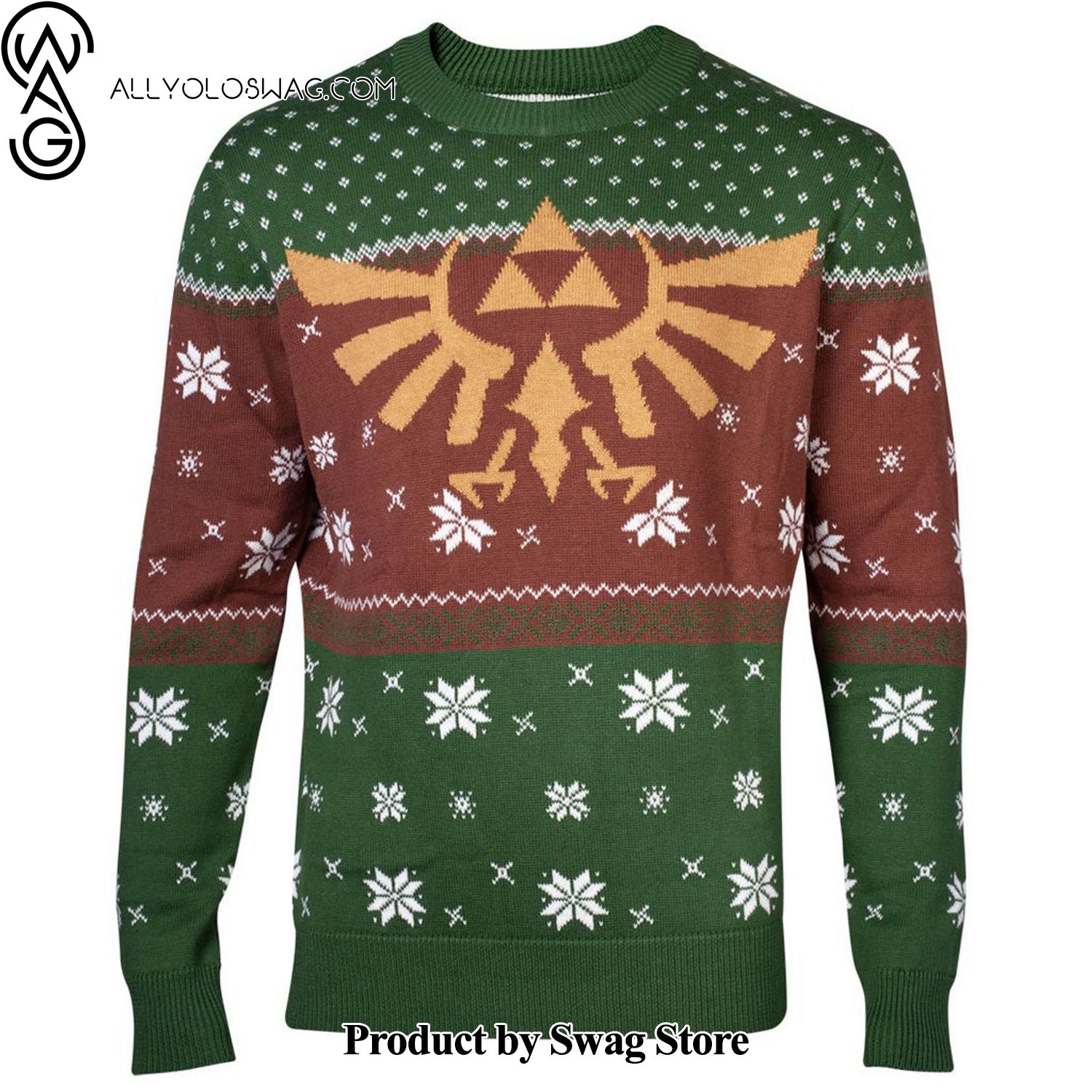 [Top-selling] The Legend Of Zelda Golden Hyrule Knitted Woolen Christmas Sweater
