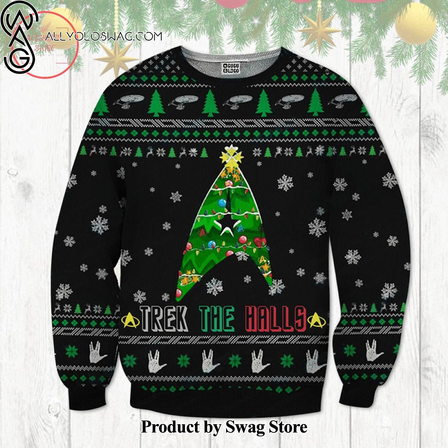 [Top-selling] Trek The Halls Wool Holiday Sweater