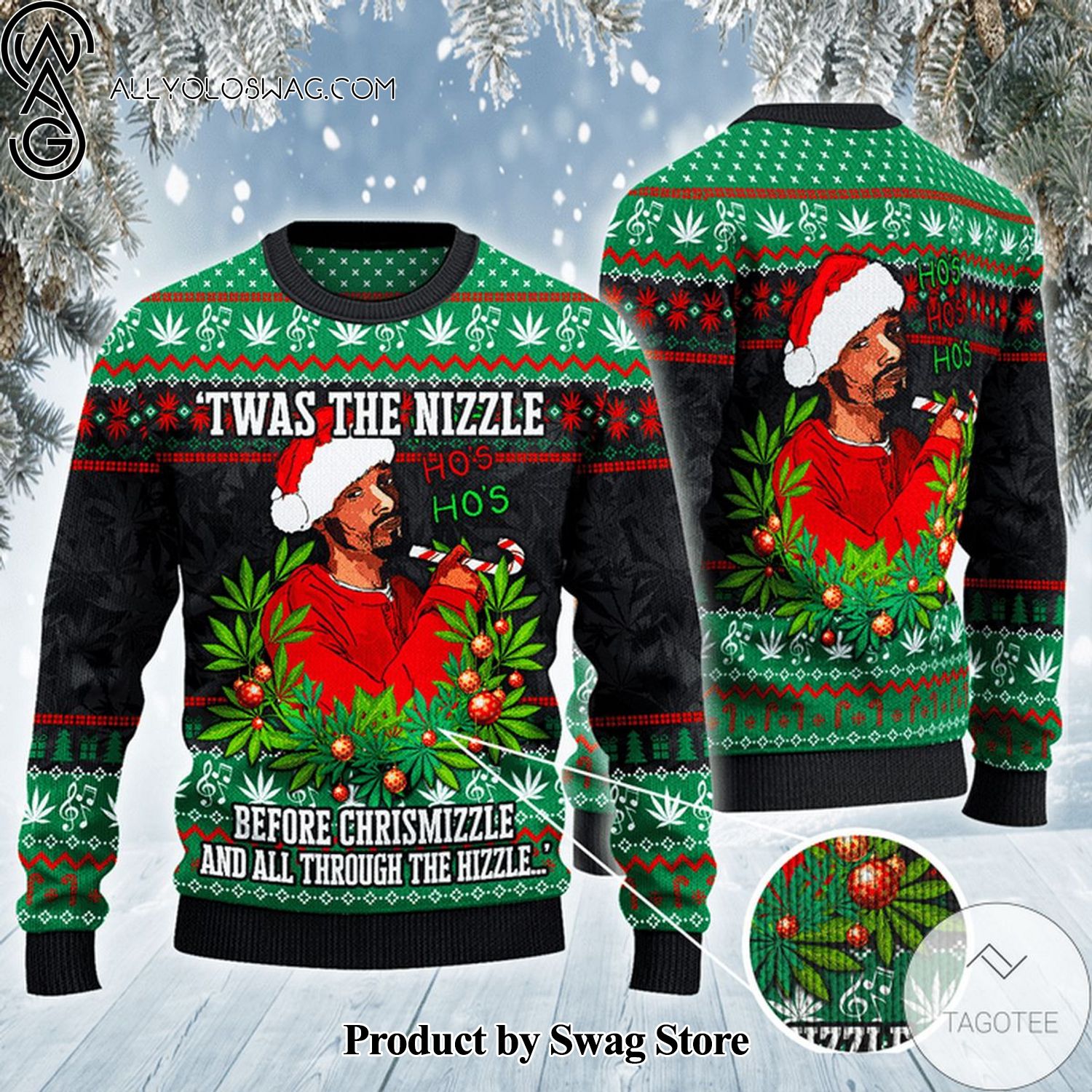 [Top-selling] Twas The Nizzle Before Christmizzle Woolen Christmas Sweater