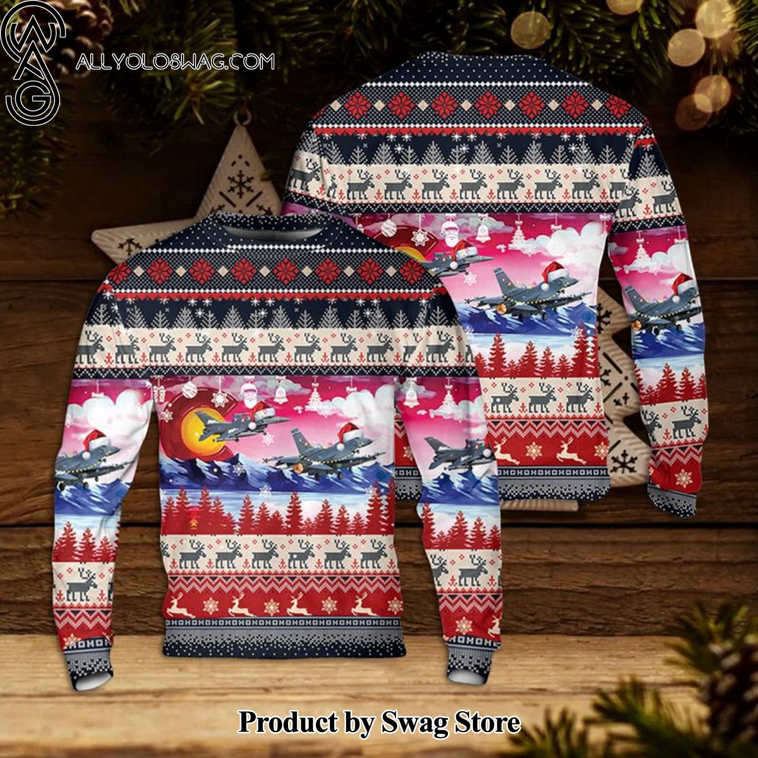 [Top-selling] US Air Force Colorado Air National Guard 140th Wing F-16 Falcon Sweater