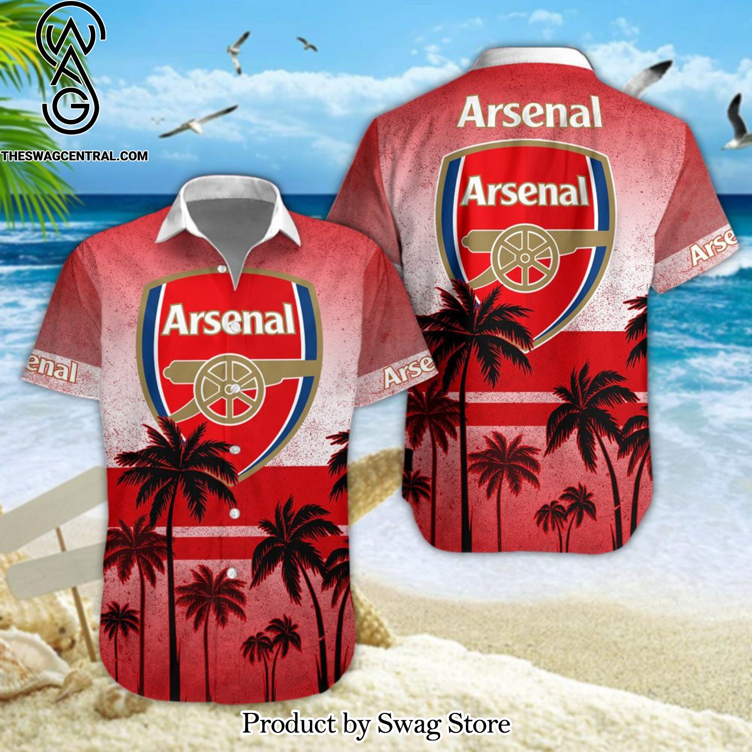 Arsenal Football Club 3D All Over Printed Hawaiian Shirt