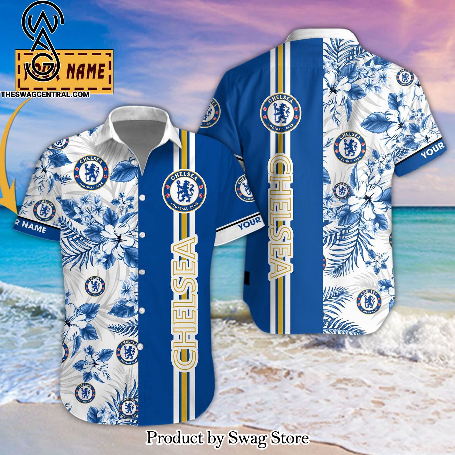 Chelsea Football Club Personalized Unisex Full Printing Hawaiian Shirt