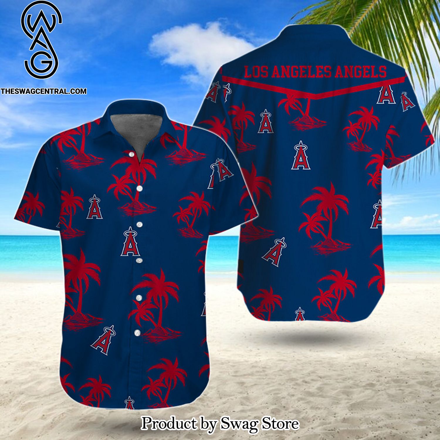 MLB Los Angeles Angels Full Print Unisex Hawaiian Shirt