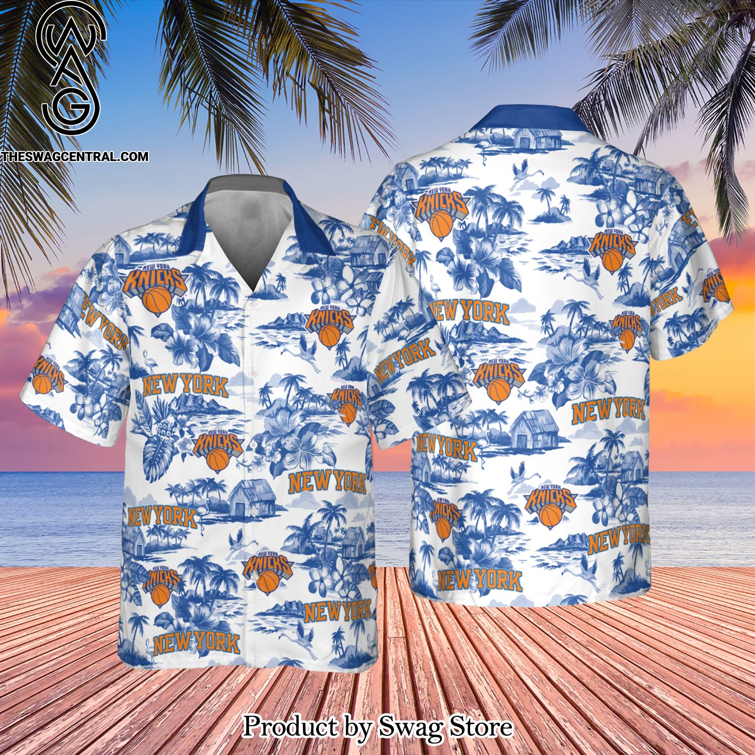 New York Knicks All Over Print Unisex Hawaiian Shirt