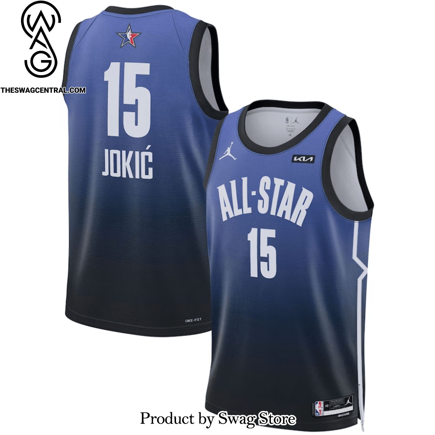 Nikola Jokic Jordan Brand 2023 NBA All-Star Game – Blue Gift Ideas Full Print Custom Patch Jersey