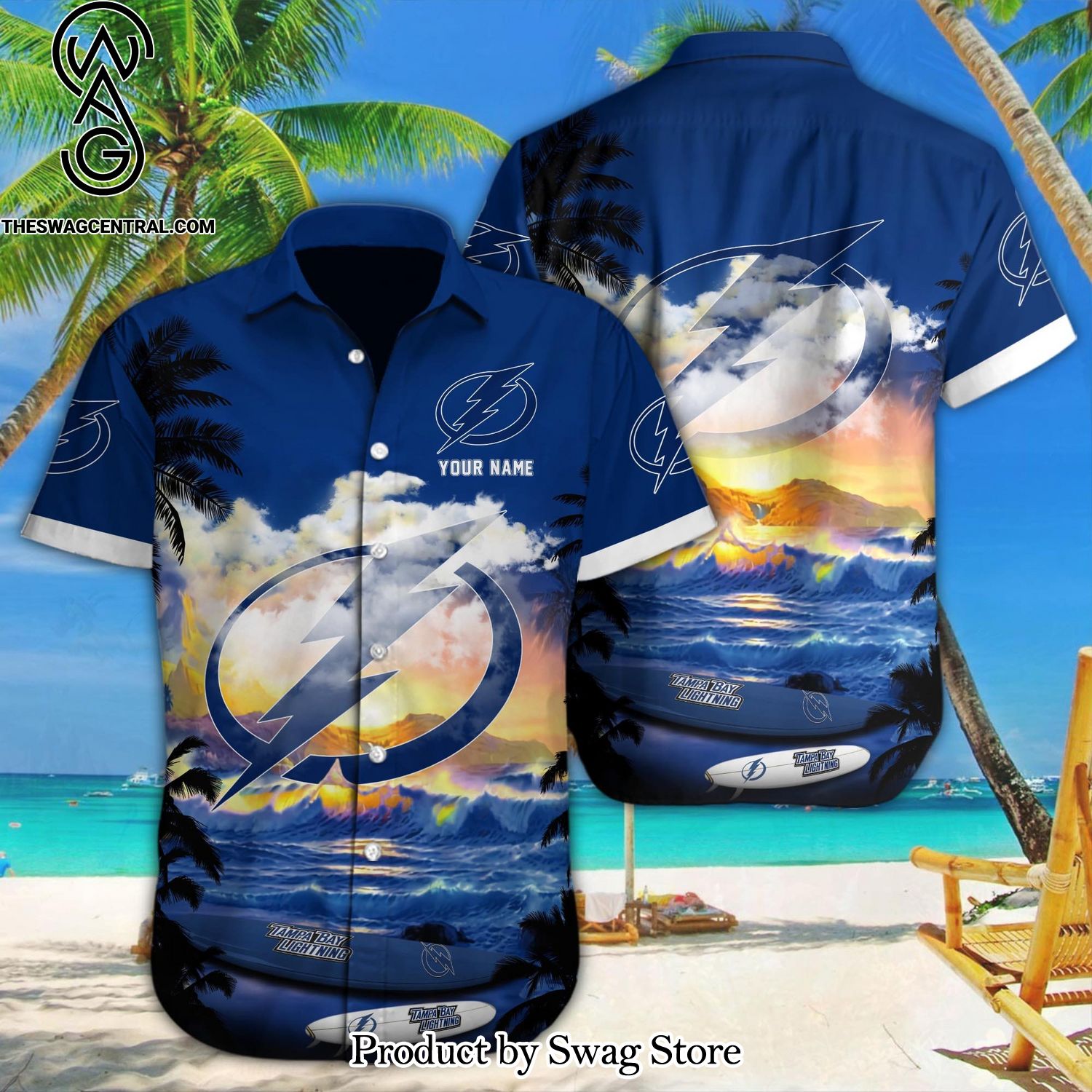 Tampa Bay Lightning Custom Name Full Print Classic Hawaiian Shirt