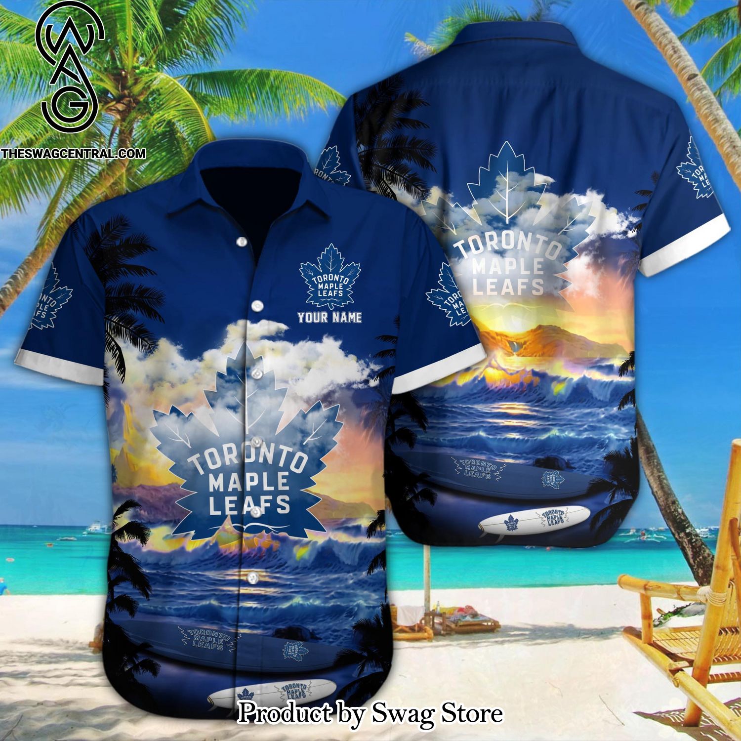 Toronto Maple Leafs Custom Name Awesome Outfit Hawaiian Shirt