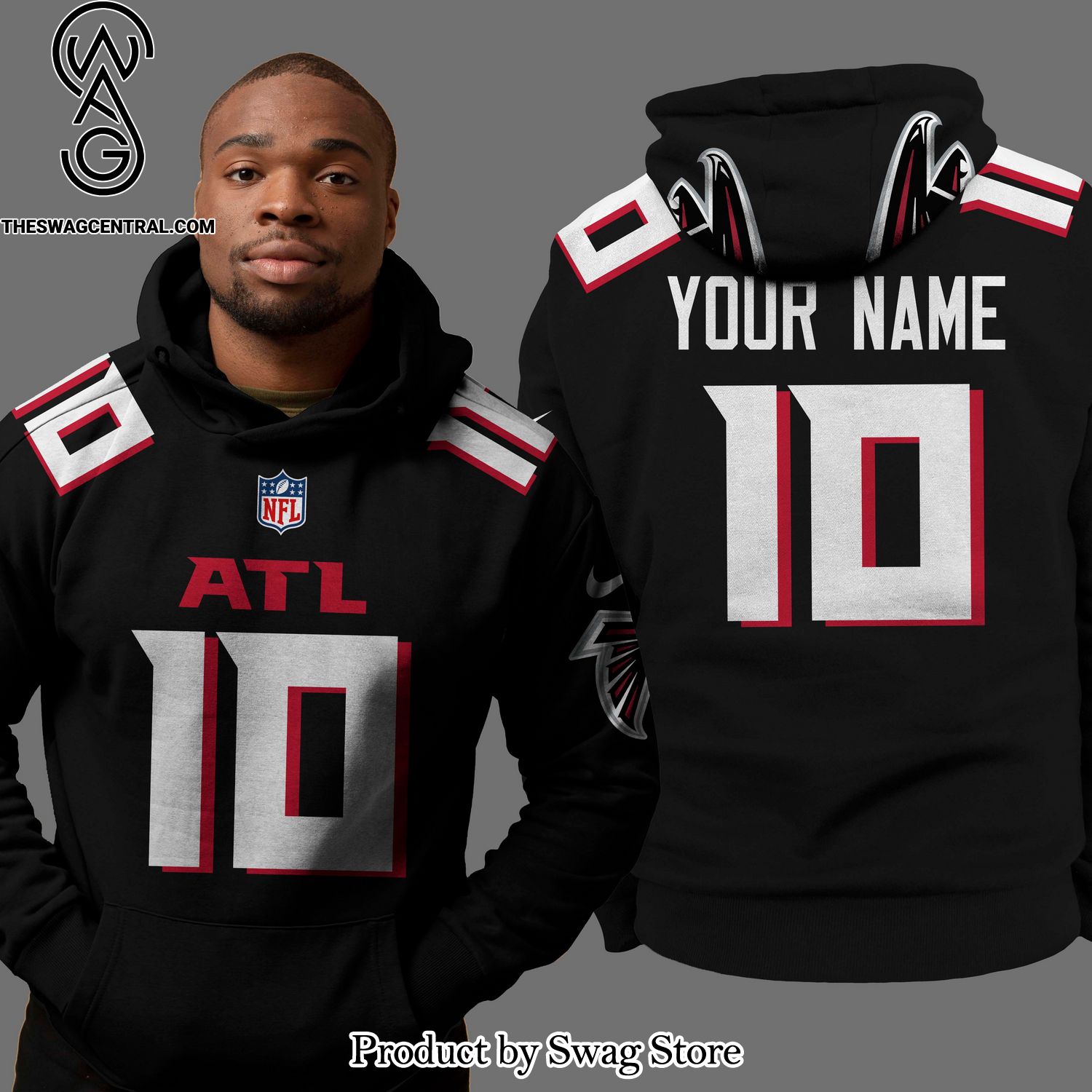 Atlanta Falcons Black NFL Teams 3D All Over Printed Shirt