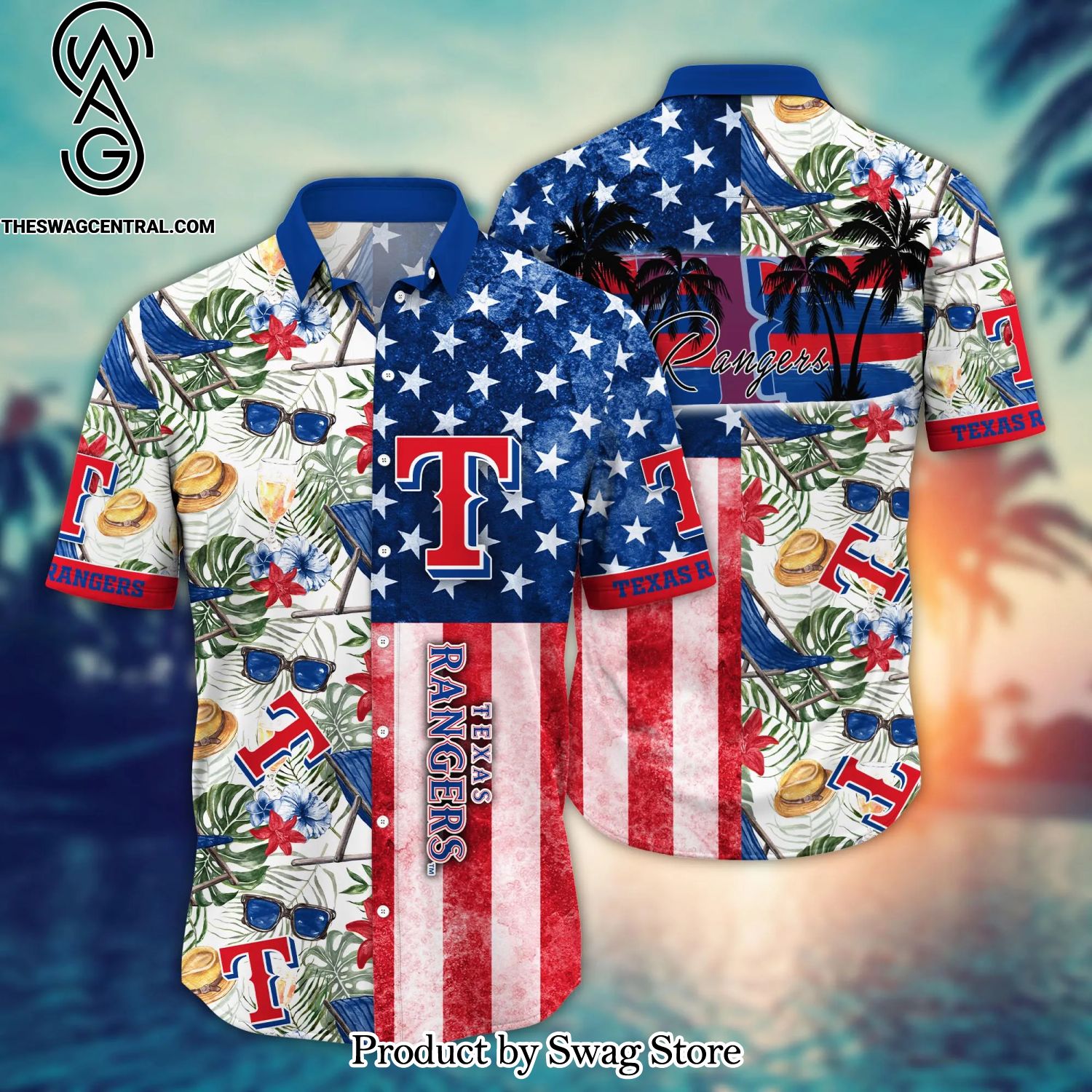Texas Rangers MLB Flower For Fan 3D Hawaii Shirt And Tshirt