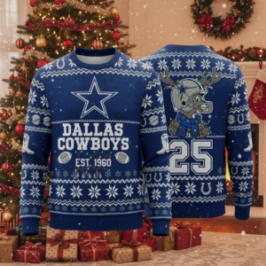 Dallas Cowboys Ugly Christmas Sweater 2025 – NFL Winter Holiday Knit Pullover