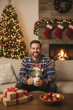 New York Knicks NBA Grinch Ugly Christmas Sweater – “Merry Knicksmas” Festive Fan-Favorite Jumper