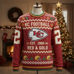 Kansas City Chiefs Ugly Christmas Sweater 2025 – NFL Festive Christmas Sweater