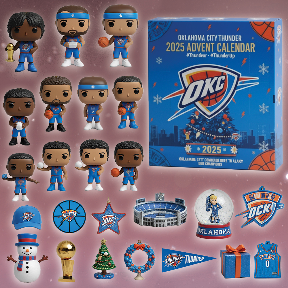 Oklahoma City Thunder Advent Calendar 2025 – Official Holiday Collectibles & Team Memorabilia Box