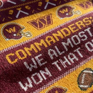 Washington Commanders NFL Ugly Christmas Sweater – “We Almost Won That One” Humorous Fan Jumper