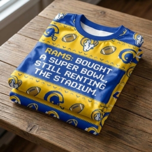 Los Angeles Rams NFL Ugly Christmas Sweater – “Still Renting The Stadium”