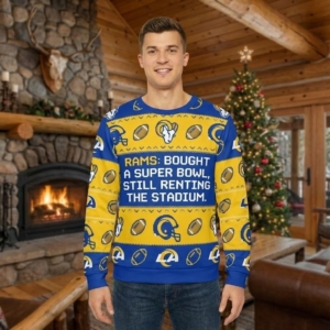 Los Angeles Rams NFL Ugly Christmas Sweater – “Still Renting The Stadium”