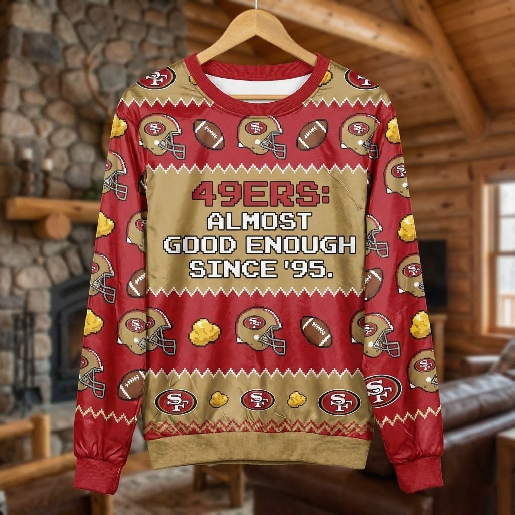 San Francisco 49ers NFL Ugly Christmas Sweater – “Almost Good Enough Since ’95”