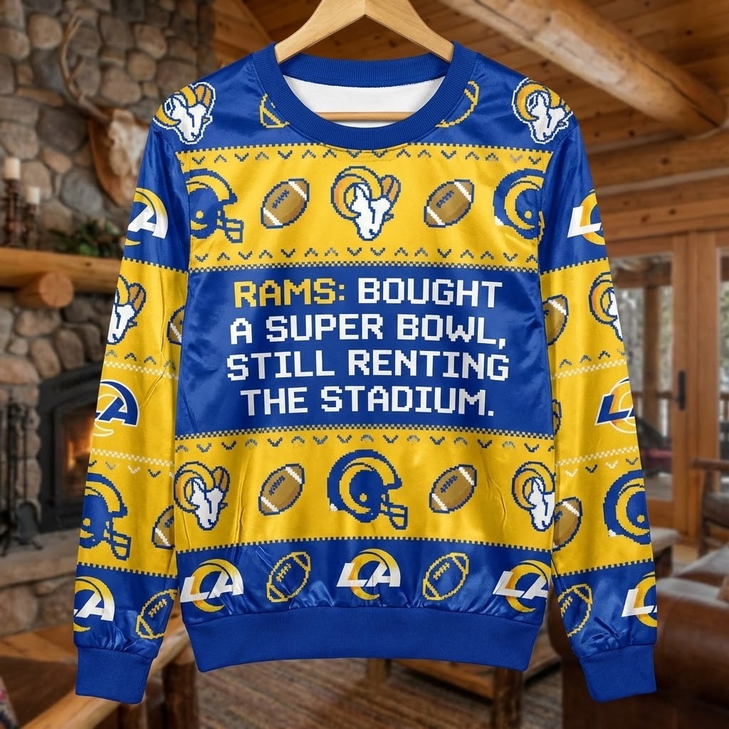 Los Angeles Rams NFL Ugly Christmas Sweater – “Still Renting The Stadium”