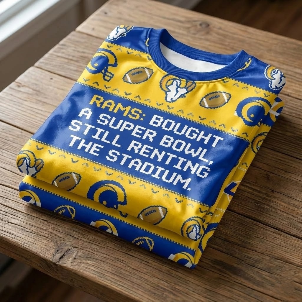 Los Angeles Rams NFL Ugly Christmas Sweater – “Still Renting The Stadium”